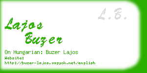 lajos buzer business card